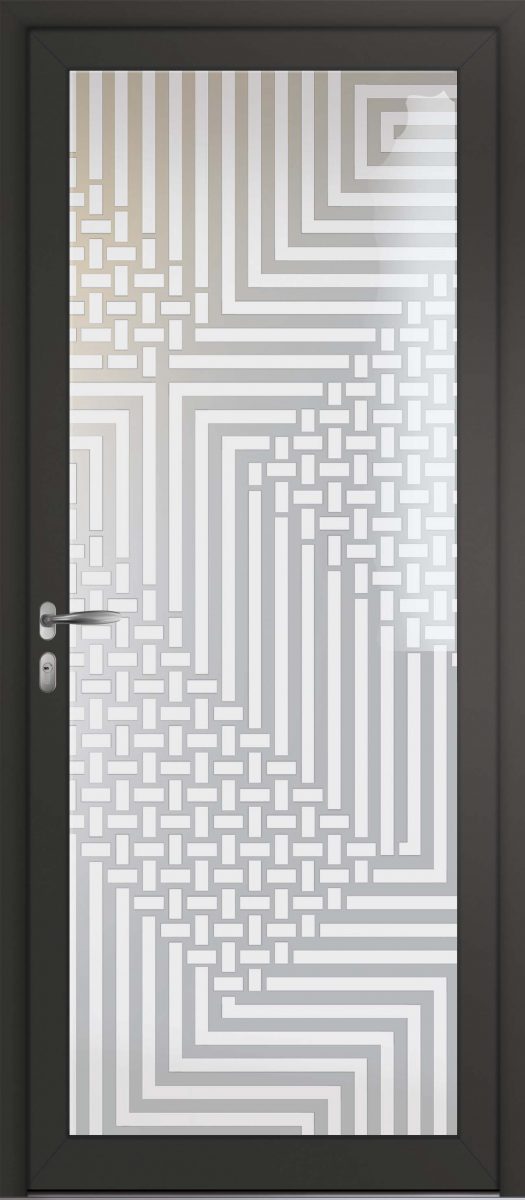 porte vitrée aluminium design