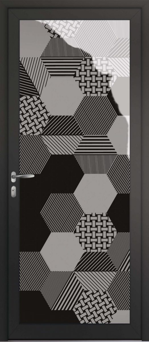 Porte vitrée design
