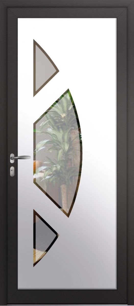 porte vitrée verre dépoli