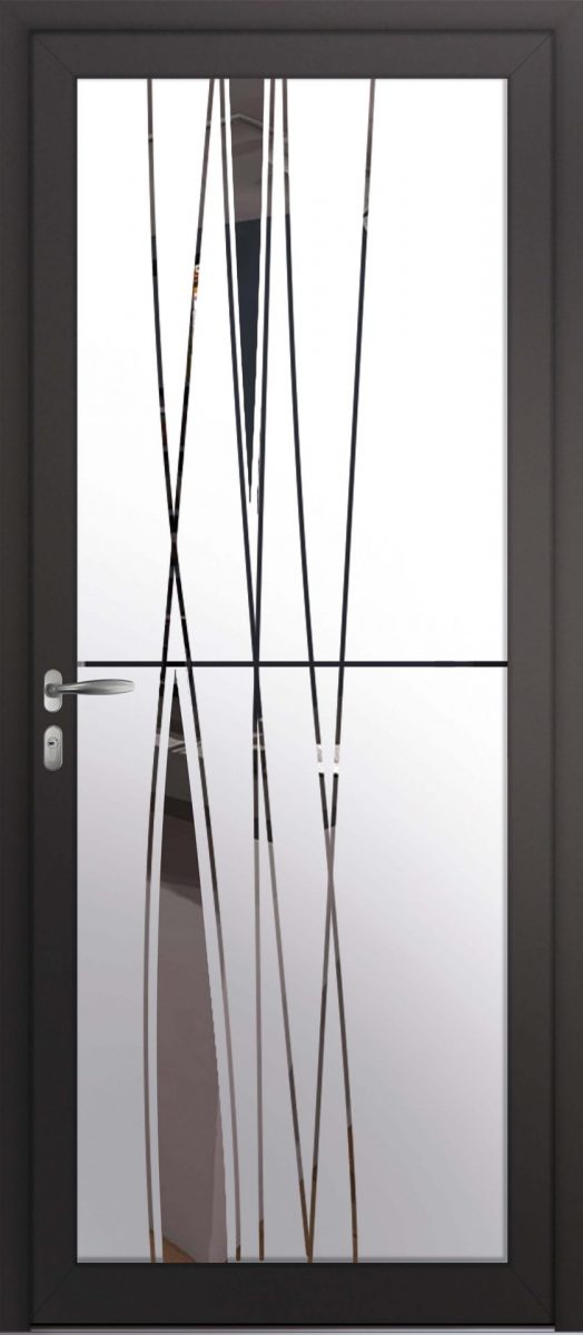 porte d'entrée aluminium vitrée
