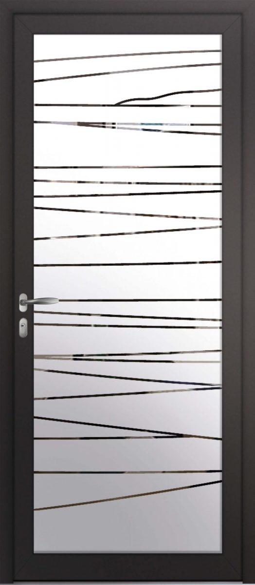 Porte d'entrée aluminium vitrée