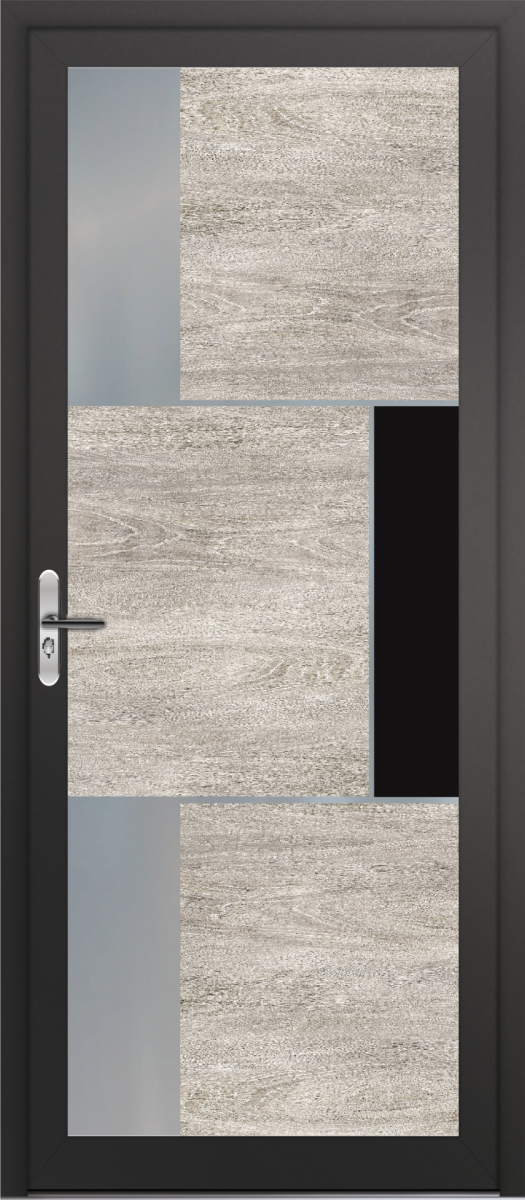 porte entrée vitrée effet bois