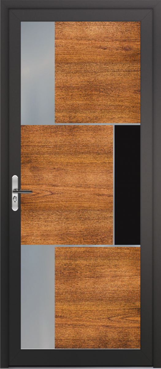 porte vitrée effet bois