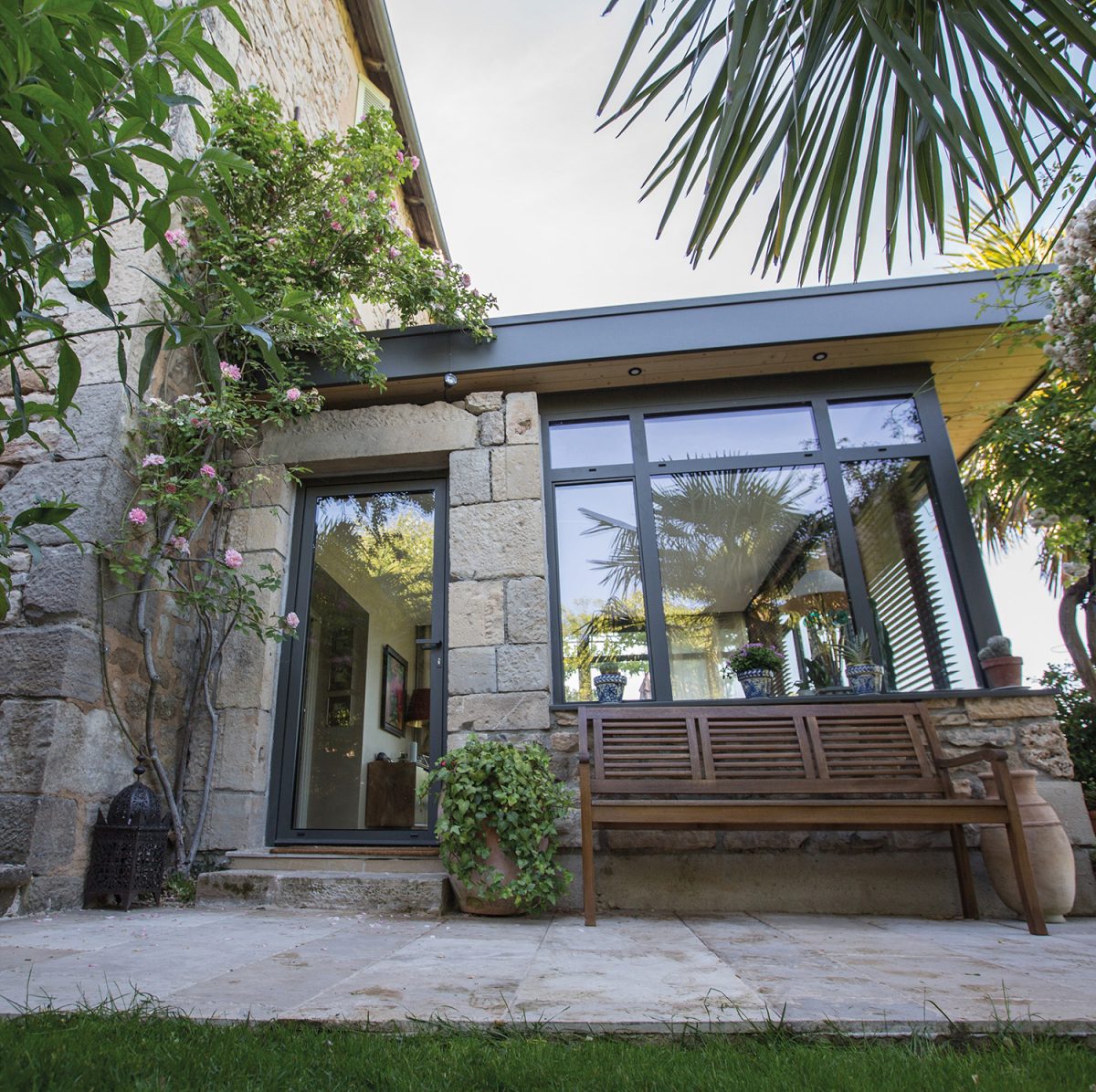 extension de maison en pierre