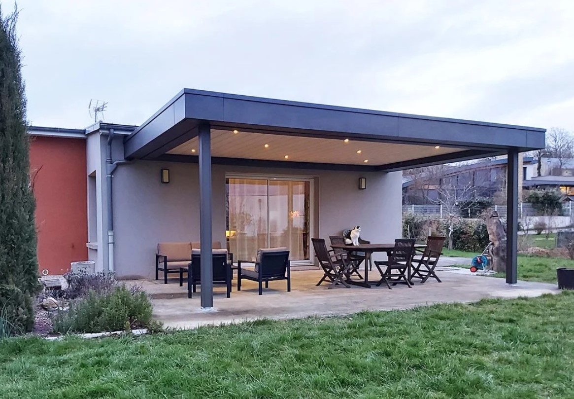 pergola à toit plat