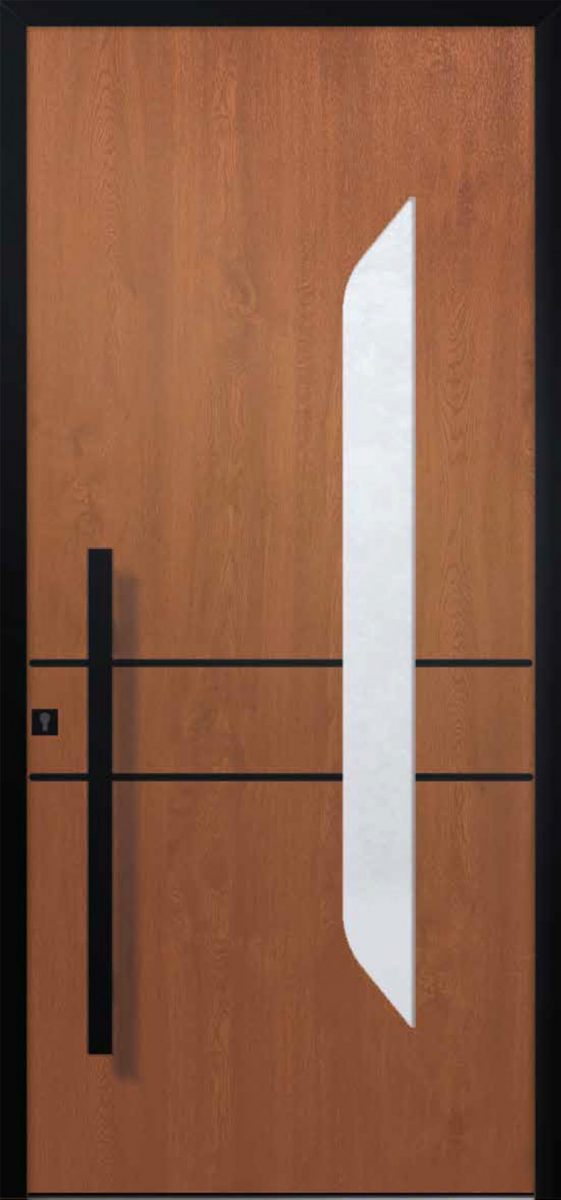 Porte alu effet bois